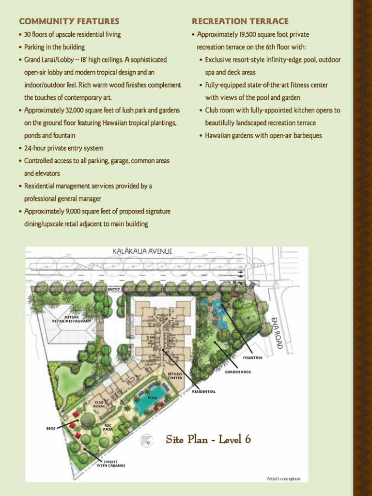 Allure Waikiki – Amenities Floor