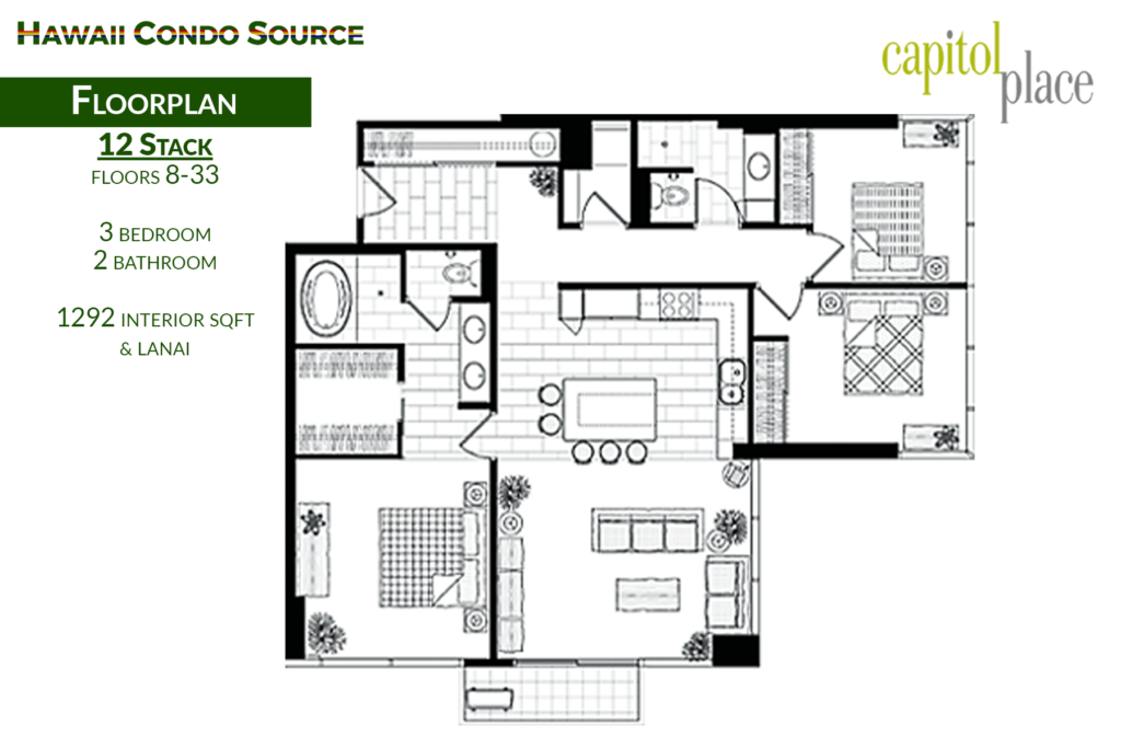 Capitol Place – Floorplan, 12 Stack
