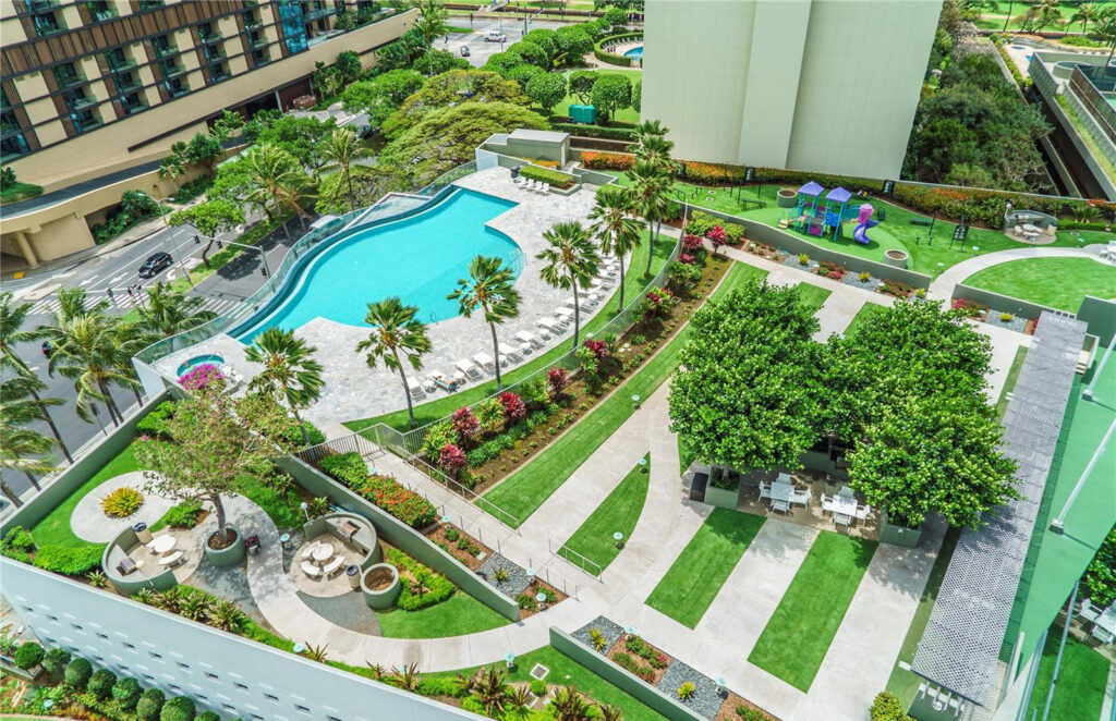 Hawaiki Tower – Amenities Deck Aerial