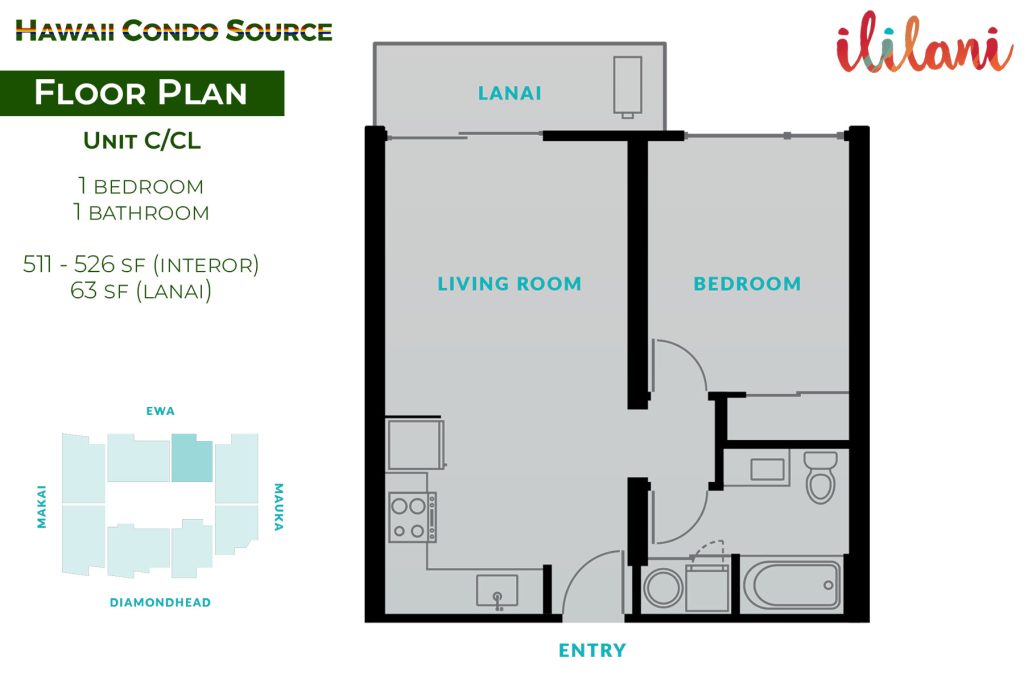 Ililani – Floorplan, Unit C