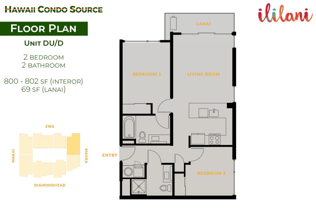 Ililani – Floorplan, Unit D