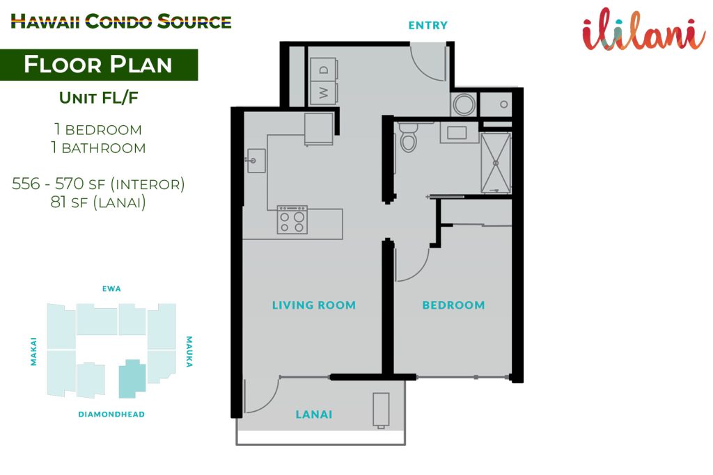 Ililani – Floorplan, Unit F