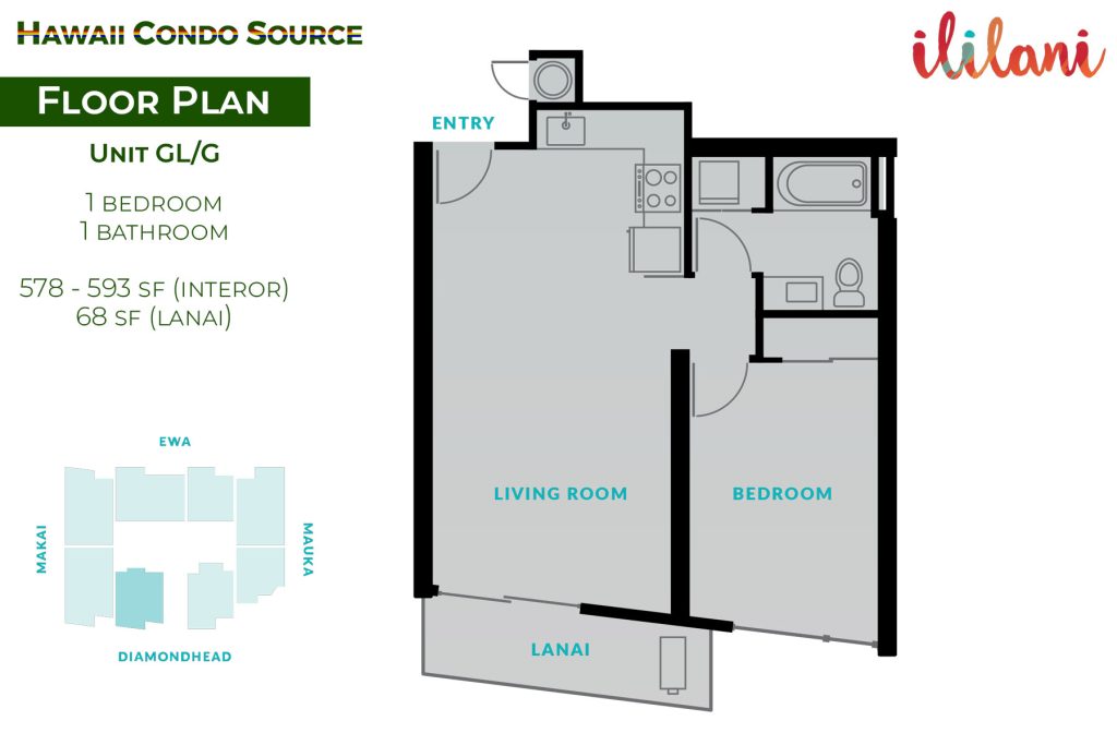 Ililani – Floorplan, Unit G