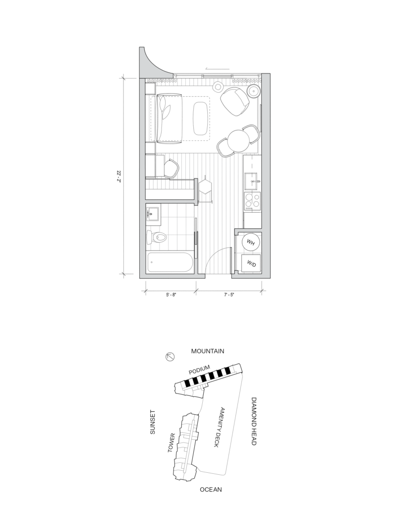 Koula – Podium Flooplan, Residence 0D