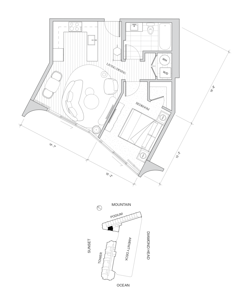 Koula – Podium Flooplan, Residence 1H