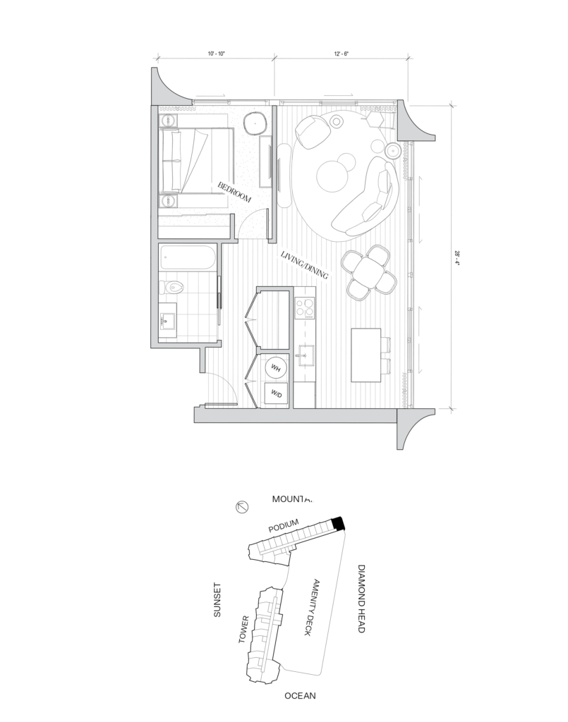 Koula – Podium Flooplan, Residence 1I