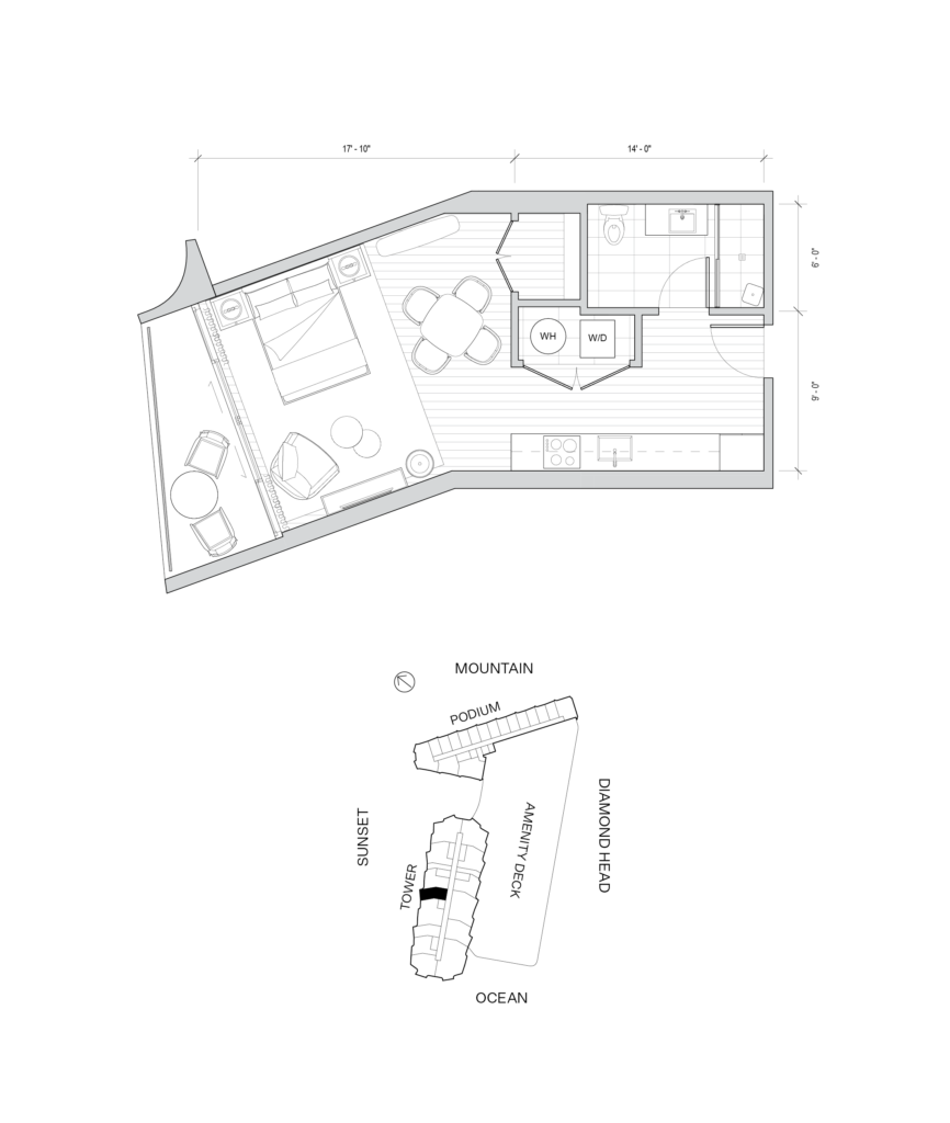 Koula – Tower Flooplan, Residence 0B