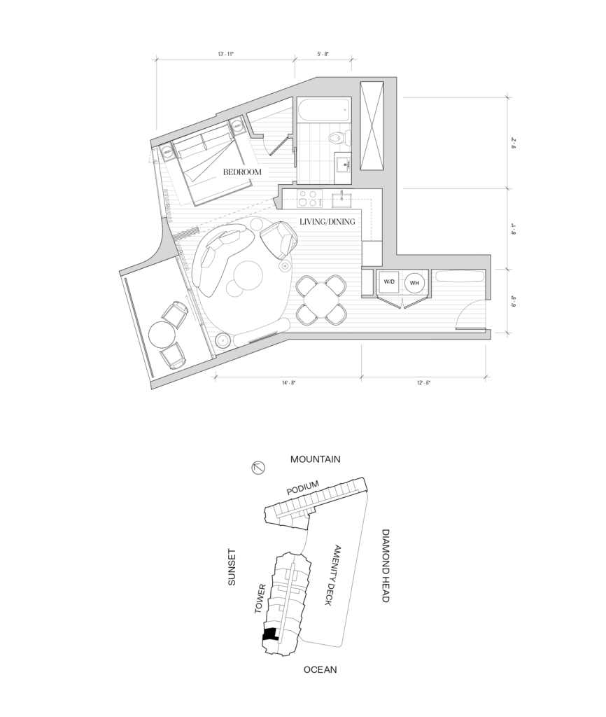 Koula – Tower Flooplan, Residence 1B