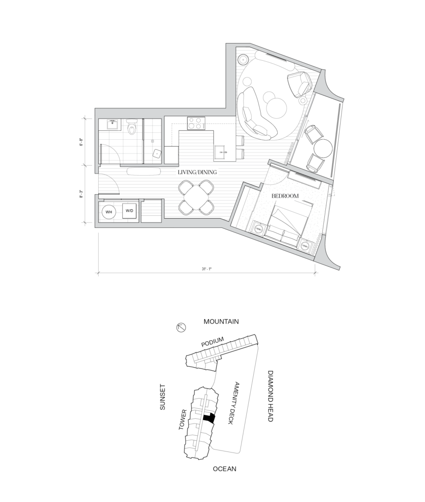 Koula – Tower Flooplan, Residence 1D