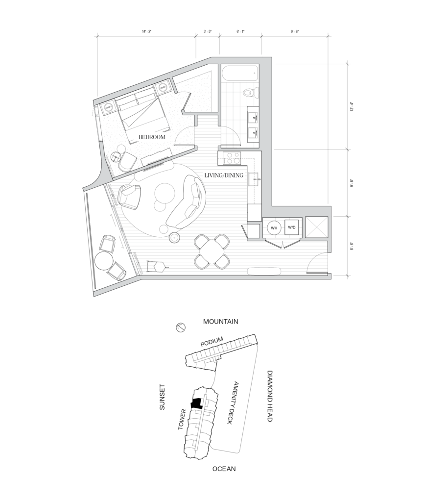 Koula – Tower Flooplan, Residence 1G