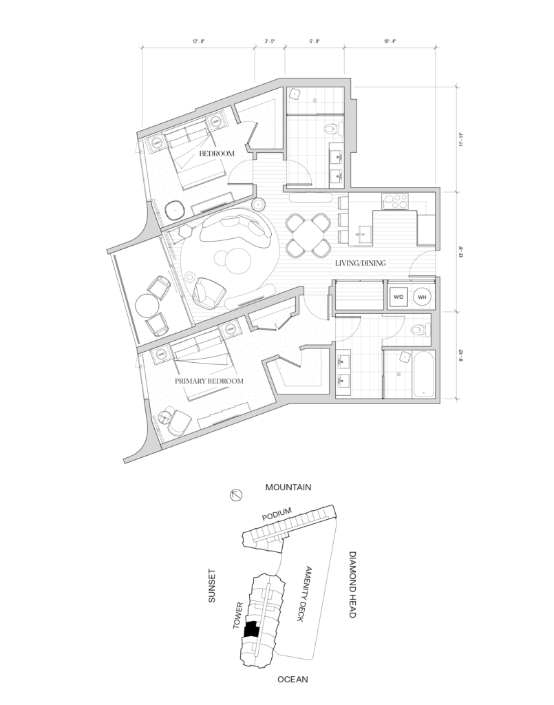 Koula – Tower Flooplan, Residence 2B