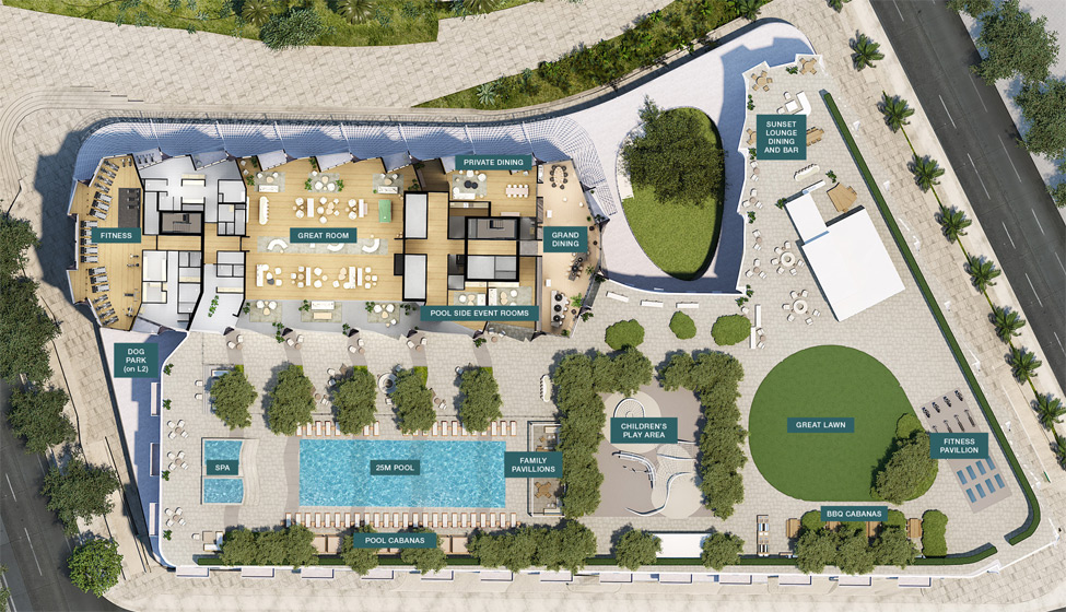 Koula – Site Plan, Amenities Deck