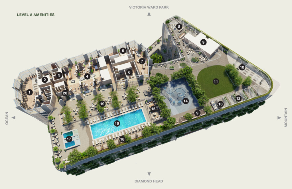Koula – Site Plan, Amenities Deck Dollhouse