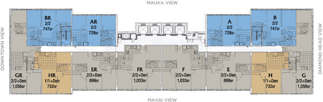 Pacifica Honolulu – Floorplate 15-27