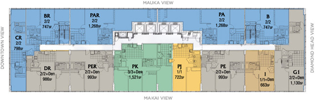 Pacifica Honolulu – Floorplate 46-47