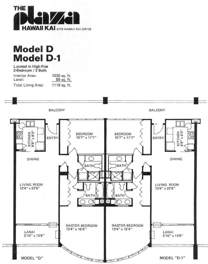 The Plaza Hawaii Kai – Floorplan D