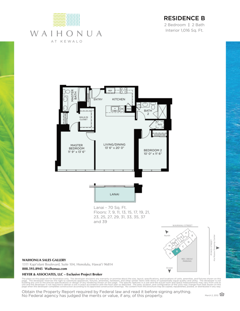 Waihonua – 2BD Residence B