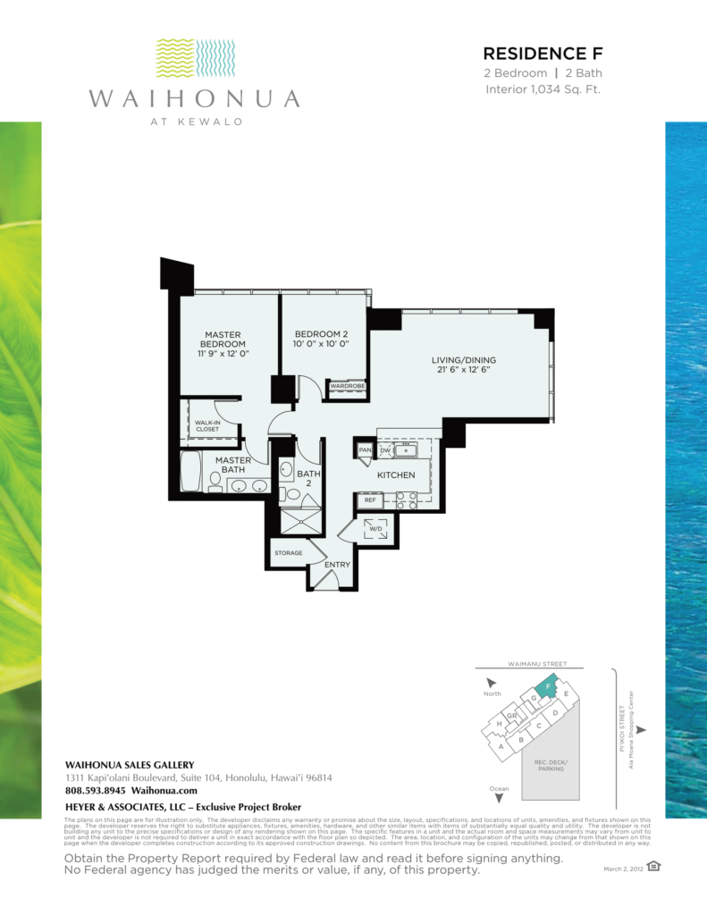 Waihonua – 2BD Residence F