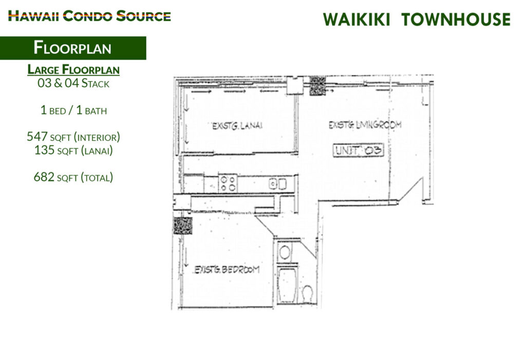 Waikiki Townhouse – Large Floorplan