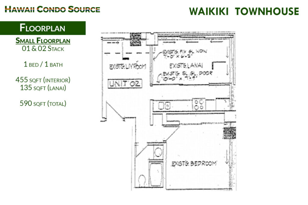 Waikiki Townhouse – Small Floorplan